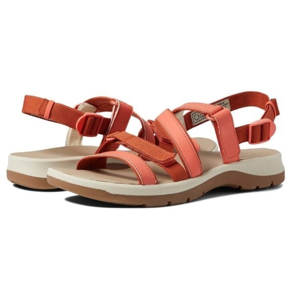Rockport Womens‎ Size 6.5 Trail Technique Multi Coral Orange Sport Sandals Shoes